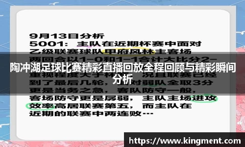 陶冲湖足球比赛精彩直播回放全程回顾与精彩瞬间分析